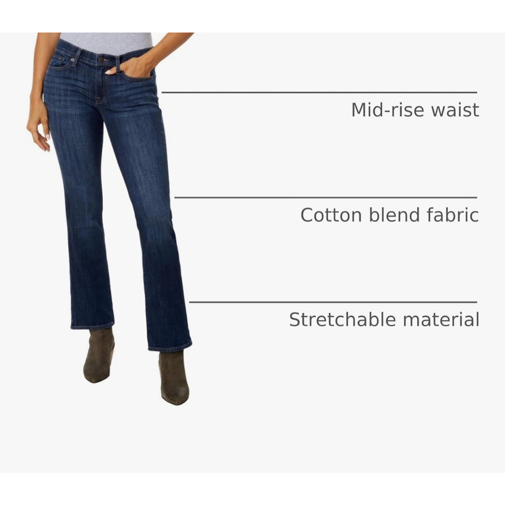 Lucky Brand Women Size 4/27 Regular Sweet Boot Mid-Rise Blue Jeans Dark Blue